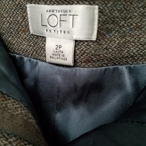 Lined Wool Pants Tweed & Satin 2P